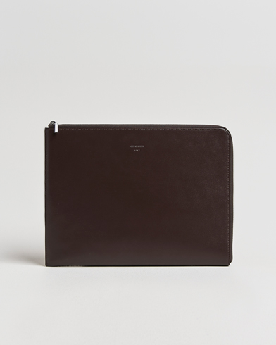 Tiger of Sweden Vitama Leather Portfolio Dark Brown – Braun