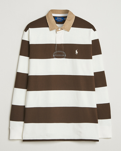 Polo Ralph Lauren Long Sleeve Rugby Sweater Dark Brown/Cream – Braun