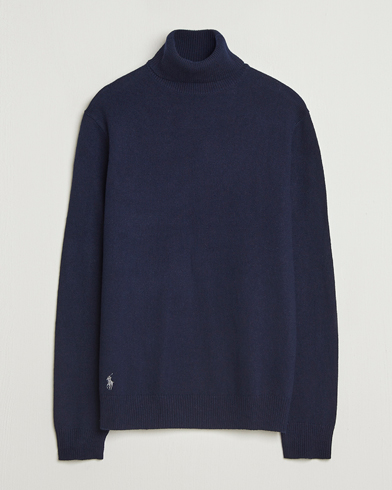 Polo Ralph Lauren Cotton/Wool Rollneck Hunter Navy – Blau