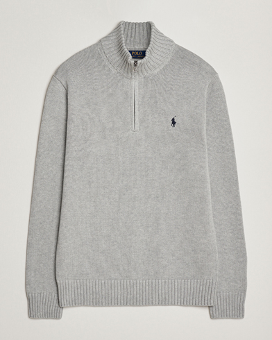 Polo Ralph Lauren Cotton Pullover Half Zip Andover Heather – Grau