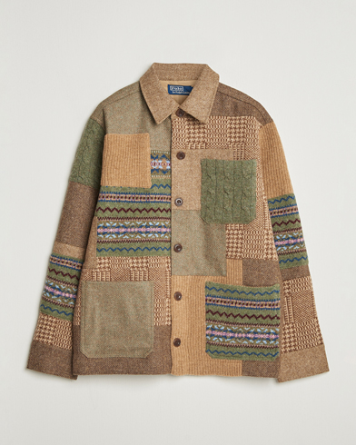 Polo Ralph Lauren Wool Blend Cardigan Tan Multi – Mehrfarbig