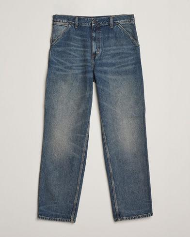 Carhartt WIP Single Knee Pants Worn Used Wash – Blau