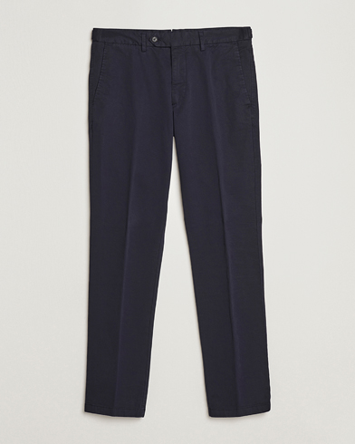 Oscar Jacobson Danwick Cotton Trousers Navy – Blau
