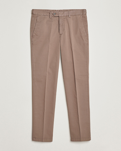 Oscar Jacobson Danwick Cotton Trousers Light Brown – Braun