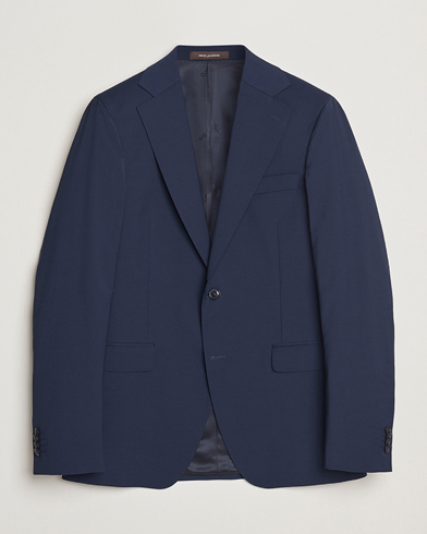 Oscar Jacobson Ego Wool Blend Blazer Navy – Blau