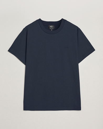 A.P.C. Embroidered APC T-Shirt Dark Navy – Blau