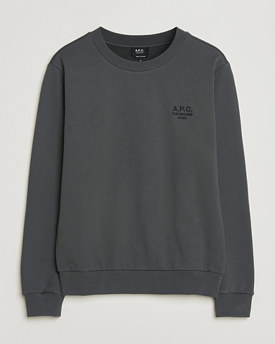 A.P.C. Rue Madame Tonal Sweatshirt Faded Black – Schwarz