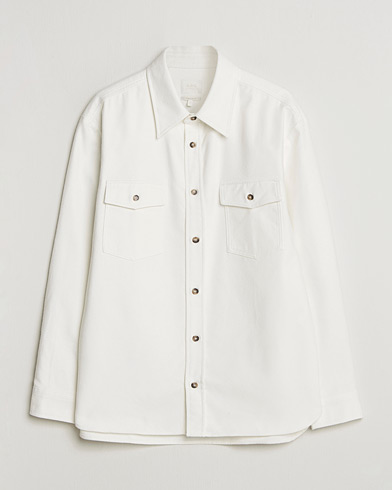 A.P.C. Brushed Cotton Overshirt White – Weiß