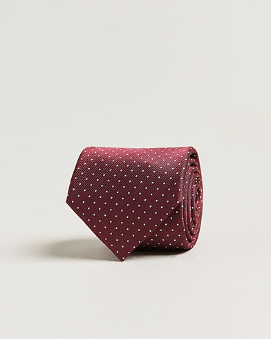 Brioni Jacquard Dot Silk Tie Burgundy – Rot