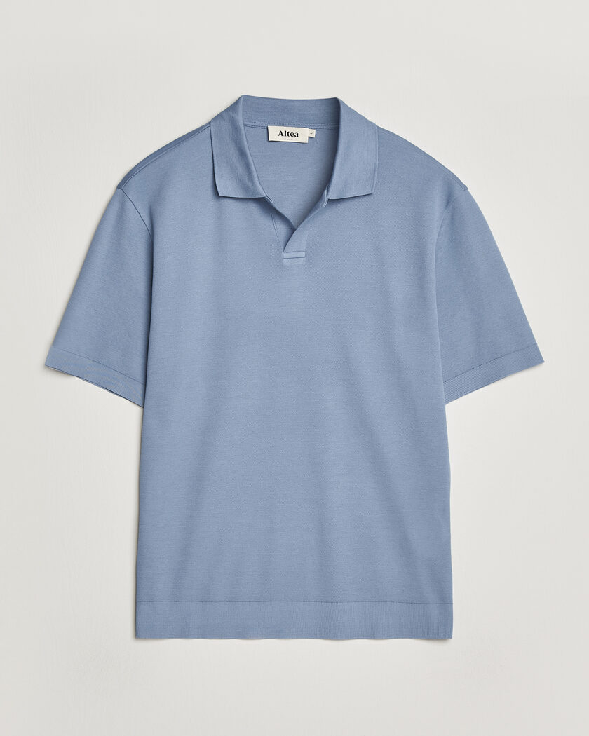 Altea Jersey Piquet Polo Light Blue – Blau