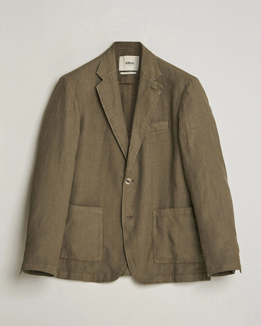 Altea Linen Blazer Military – Grün