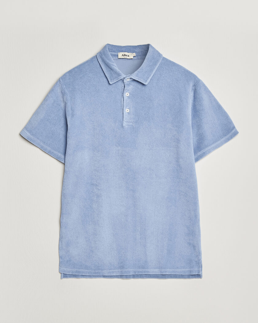 Altea Terry Cotton Polo Light Blue – Blau