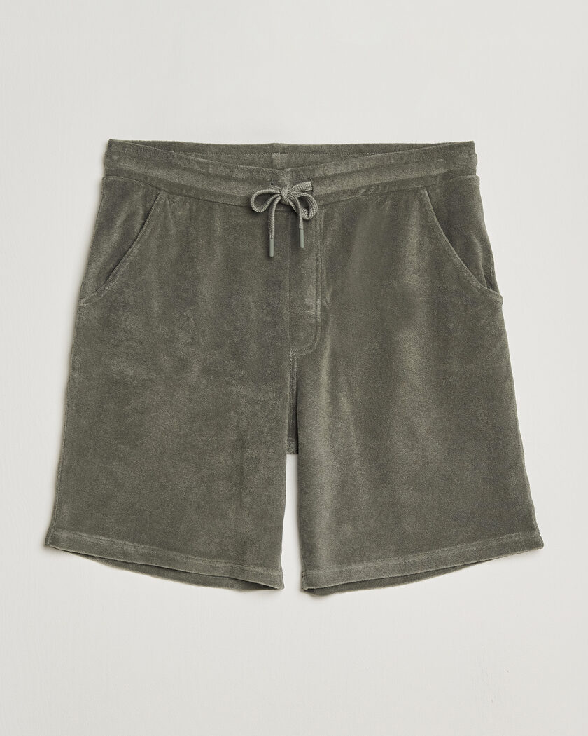 Altea Terry Drawstring Shorts Olive – Grün