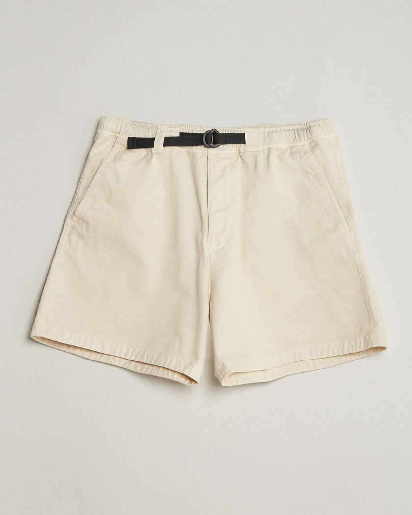 Stone Island Marina Organic Slub Cotton Shorts Ivory – Weiß