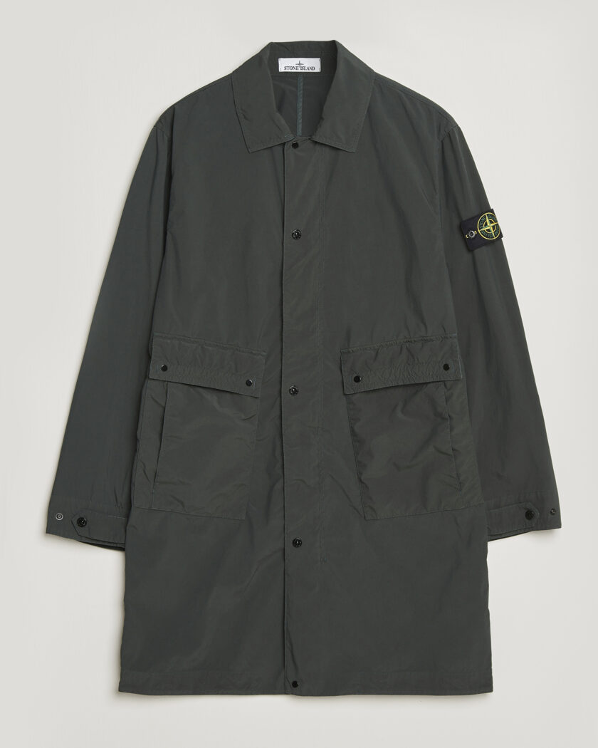 Stone Island Light Compact Car Coat Charcoal – Grau