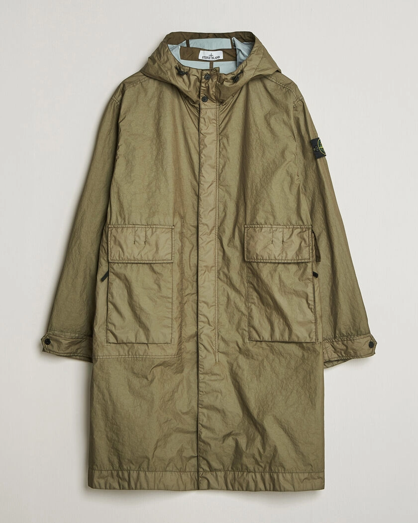 Stone Island Membrana 3L Hooded Parka Military Green – Grün