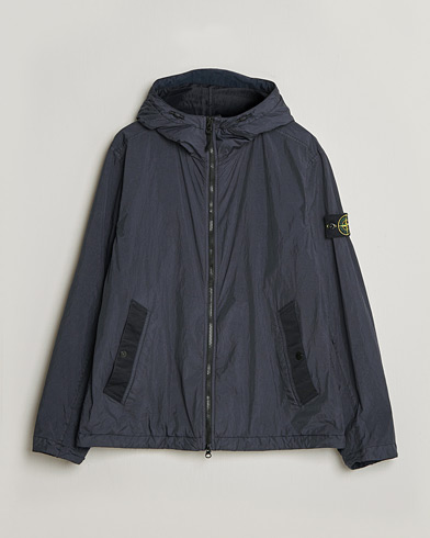 Stone Island Crinkle Reps Padded Hood Jacket Navy – Blau