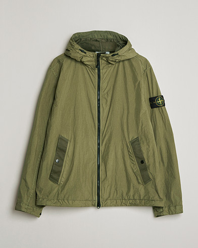 Stone Island Crinkle Reps Padded Hood Jacket Military Green – Grün