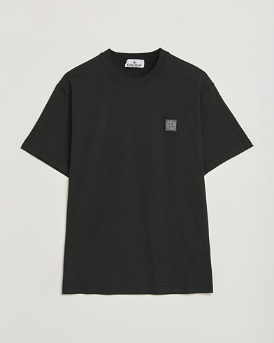Stone Island Organic Cotton Fissato Effect T-Shirt Black – Schwarz