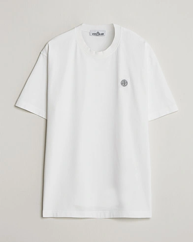 Stone Island Combed Organic Cotton T-Shirt White – Weiß