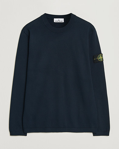 Stone Island Micro Stitch Soft Organic Cotton Crewneck Navy – Blau