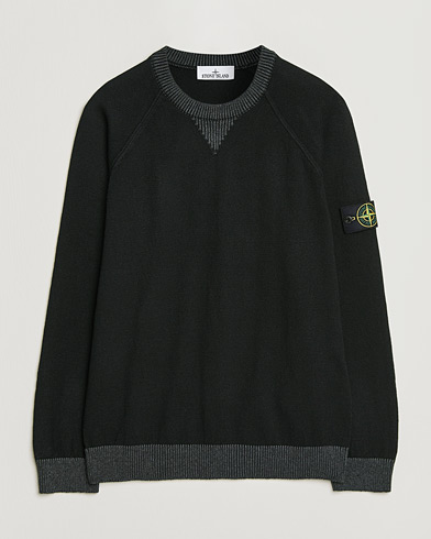 Stone Island Raw Hand Organic Cotton Raglan Crewneck Black – Schwarz
