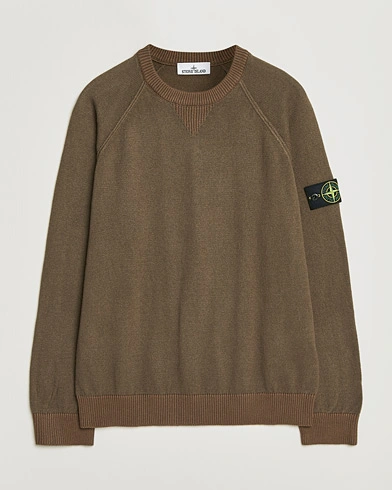 Stone Island Raw Hand Organic Cotton Raglan Crewneck Umber – Braun