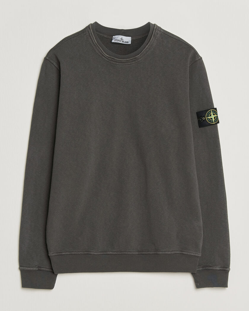Stone Island Old Dyed Cotton Sweatshirt Charcoal – Grau