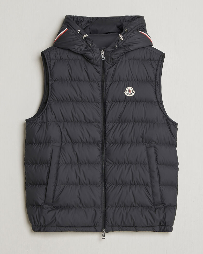 Moncler Marseillan Hooded Down Vest Black – Schwarz