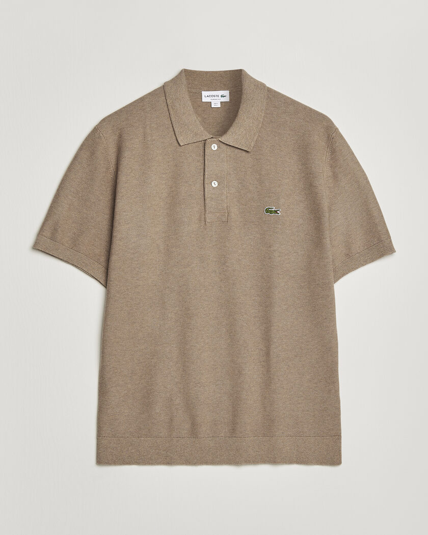 Lacoste Cotton Knitted Polo Viennois Heather – Braun