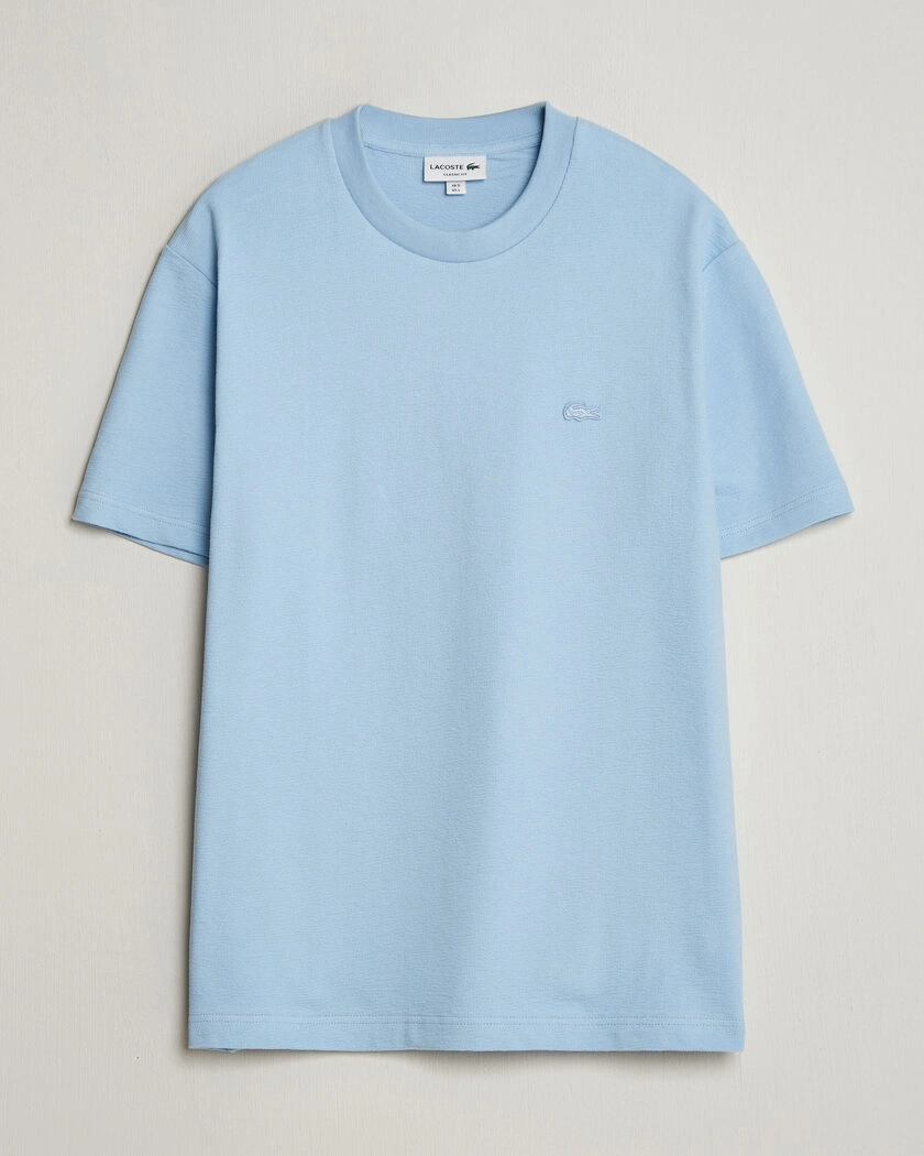 Lacoste Textured Cotton T-Shirt Light Blue – Blau