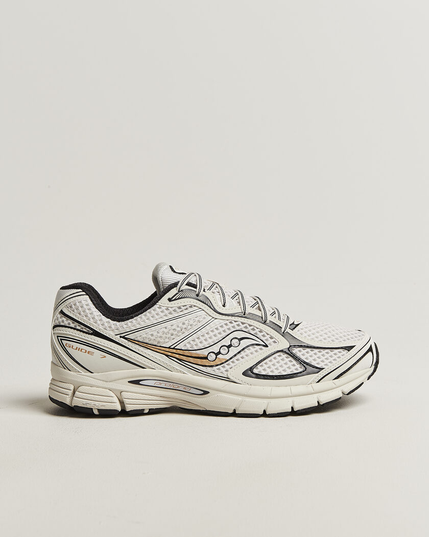 Saucony Guide 7 Running Sneaker Onyx/Gold – Weiß