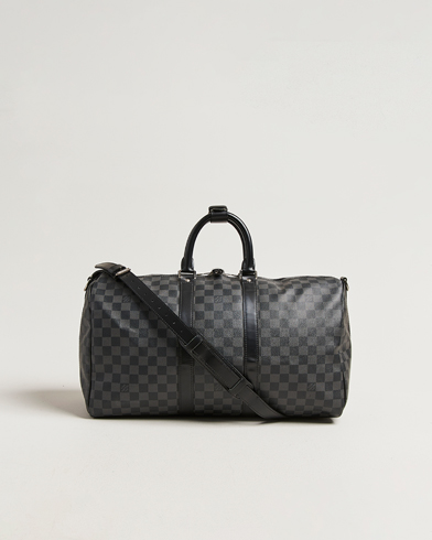 Louis Vuitton Pre-Owned Keepall Bandouliére 45 Damier Graphite – Grau