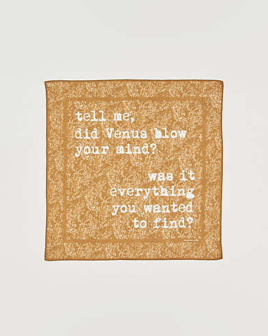 Massimo Alba Printed Cotton Voile Hankerchief Bronze – Braun