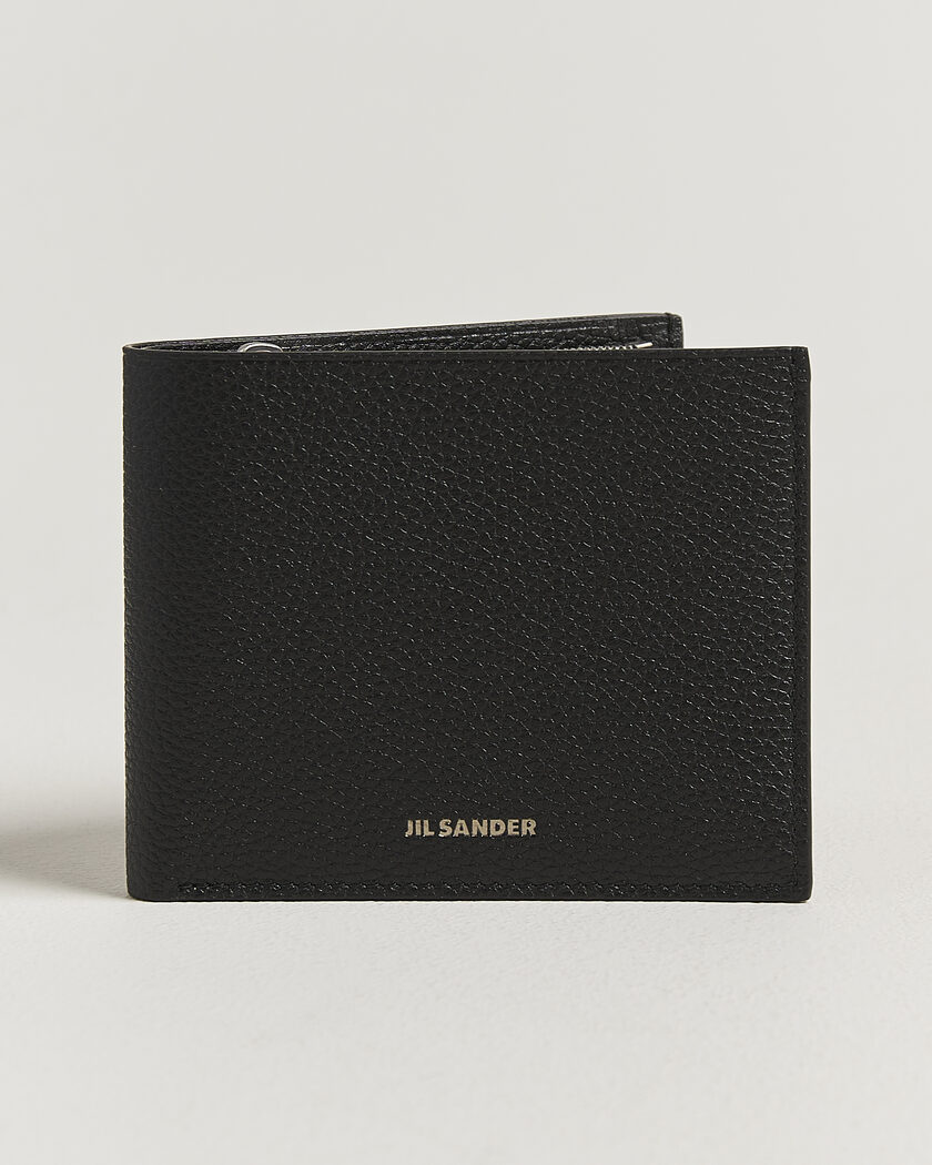 Jil Sander Grain Leather Zip Wallet Black – Schwarz