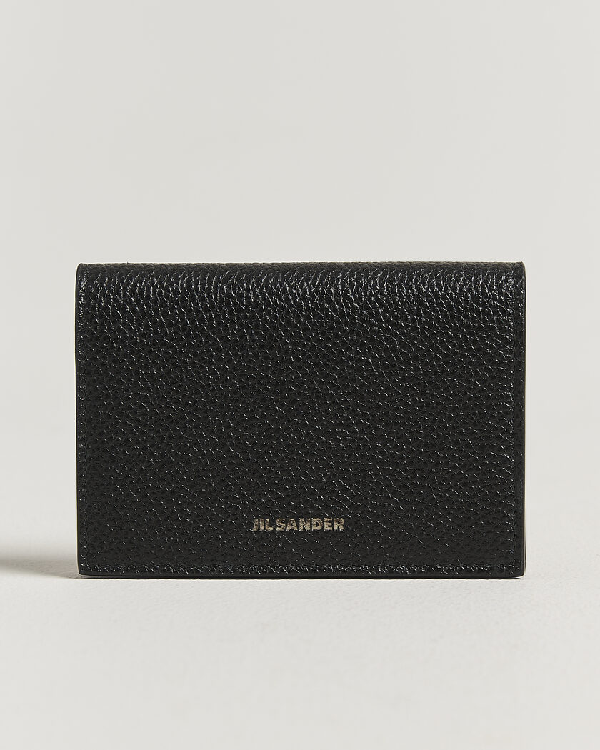 Jil Sander Grain Leather Card Holder Black – Schwarz