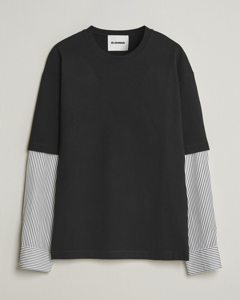 Jil Sander Long Sleeve T-Shirt Black – Mehrfarbig