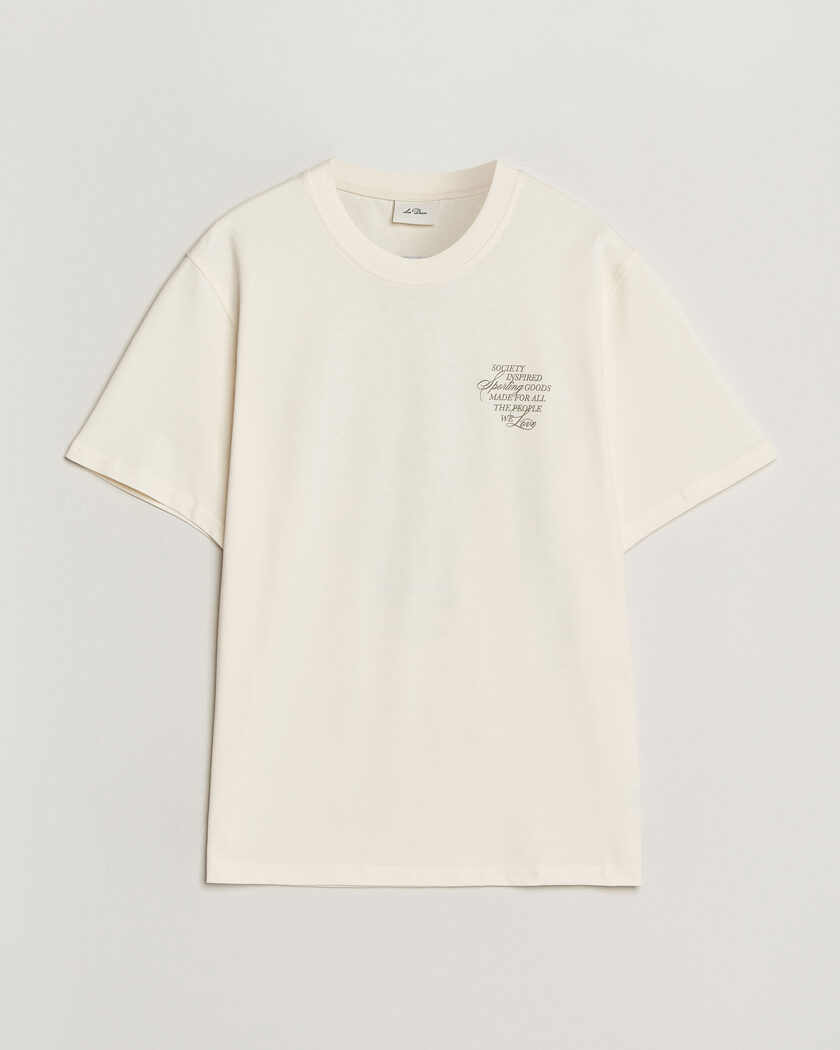 LES DEUX Ben Faience T-Shirt Eggnog White – Weiß