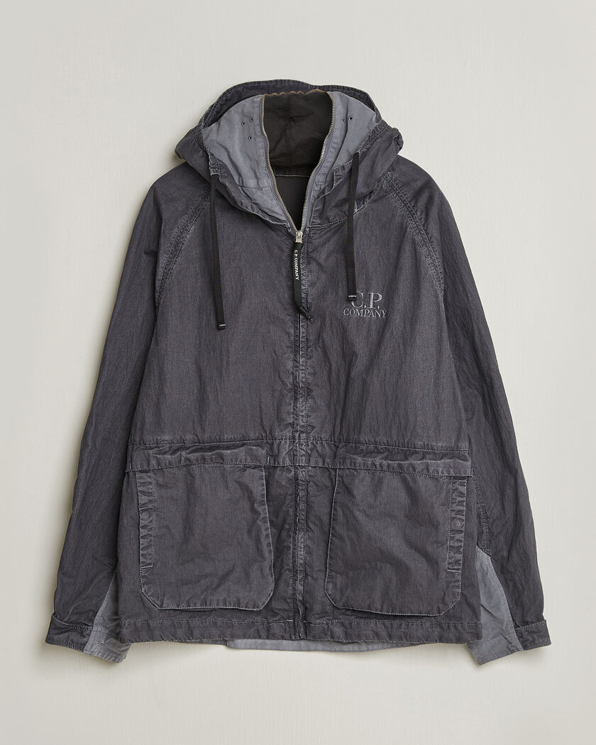 C.P. Company 50 Fili Wax Hood Jacket Black – Schwarz
