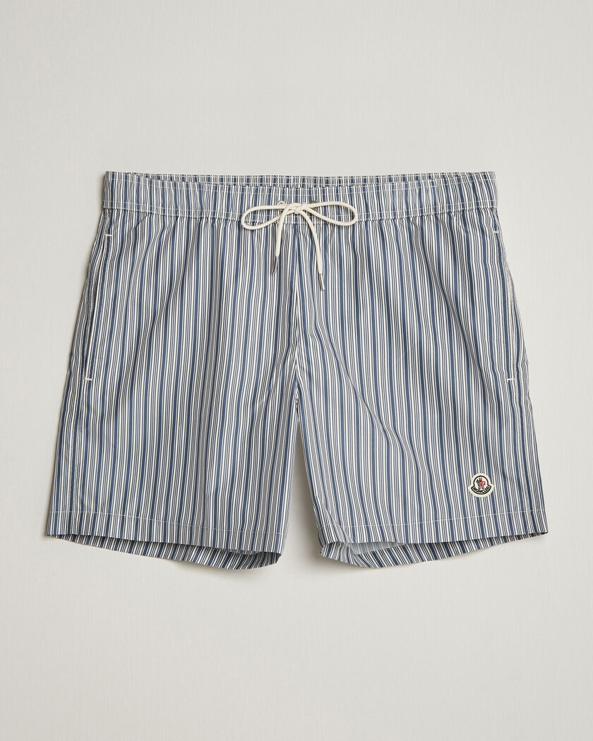 Moncler Nylon Swim Shorts Blue Stripe – Blau