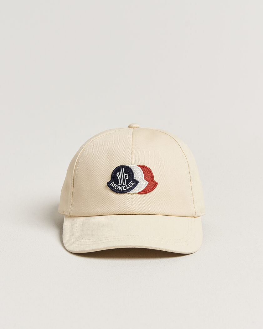 Moncler Tricolore Logo Cap Light Beige – Beige