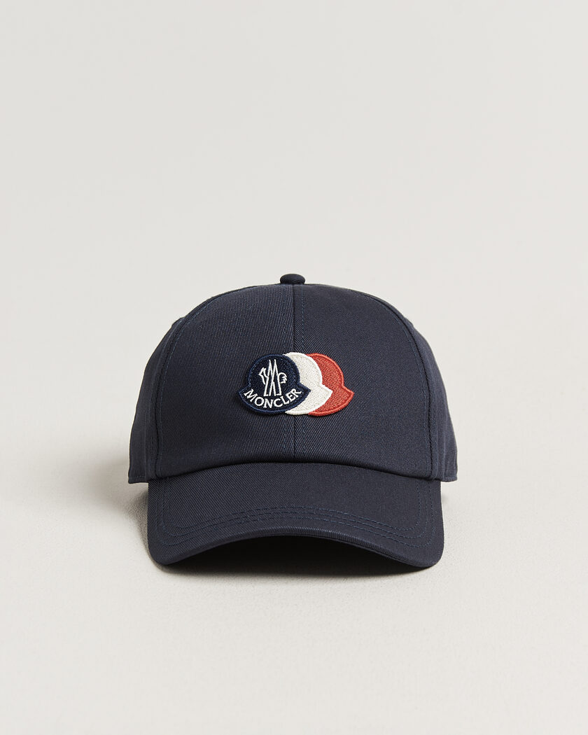 Moncler Tricolore Logo Cap Navy – Blau