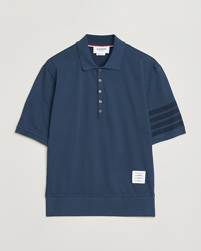 Thom Browne Overdyed 4 Bar Polo Navy – Blau