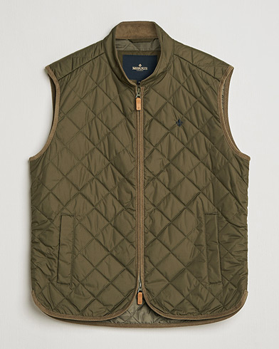 Morris Teddy Quilted Vest Green – Grün