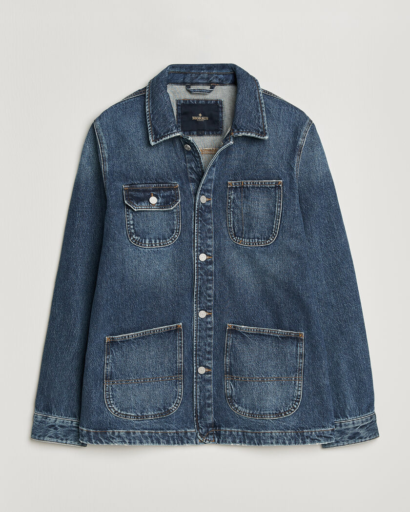 Morris Denim Shirt Jacket Blue – Blau