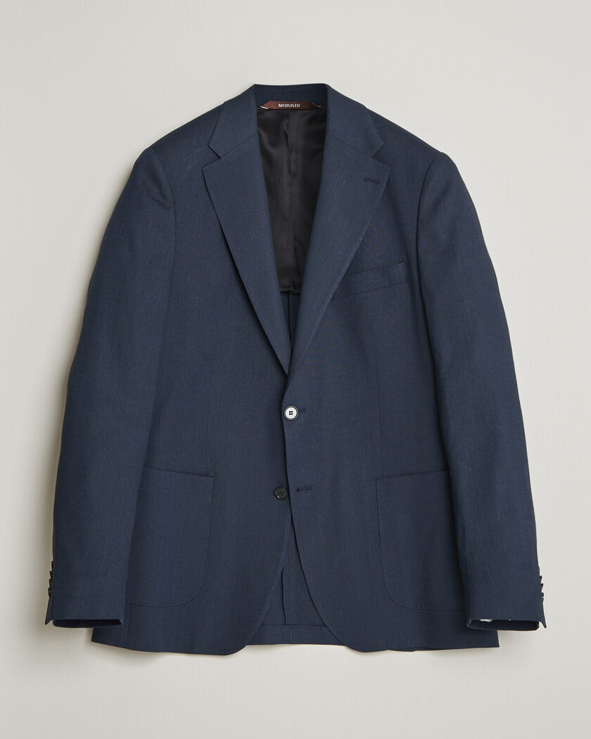 Morris Linen Suit Blazer Navy – Blau