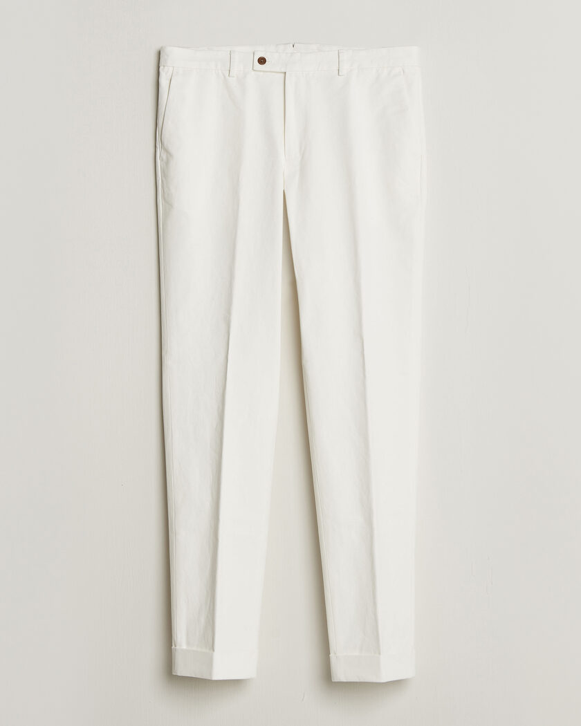 Morris Jack Cotton Trousers Off White – Weiß
