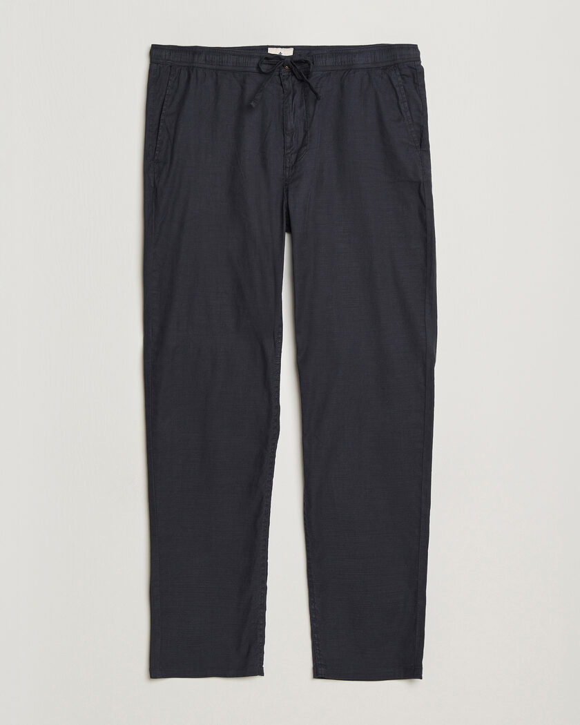 Morris Fenix Linen Trousers Navy – Blau