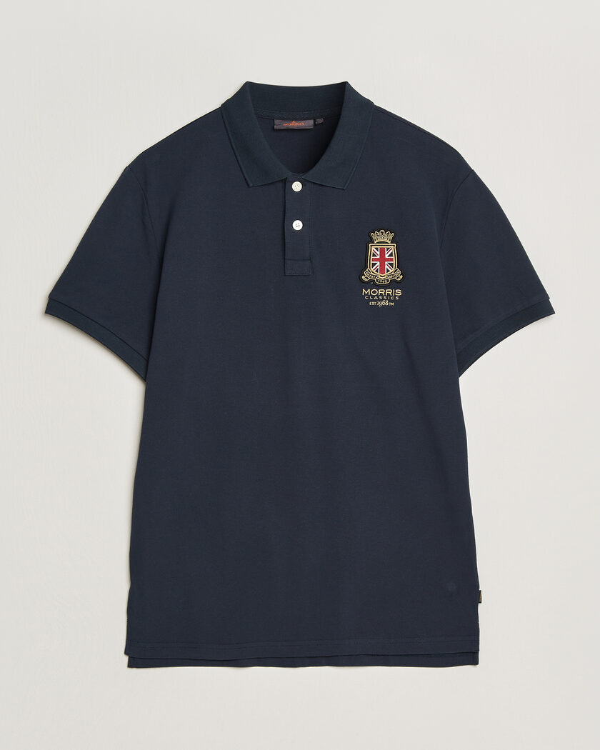 Morris Barton Pique Navy – Blau