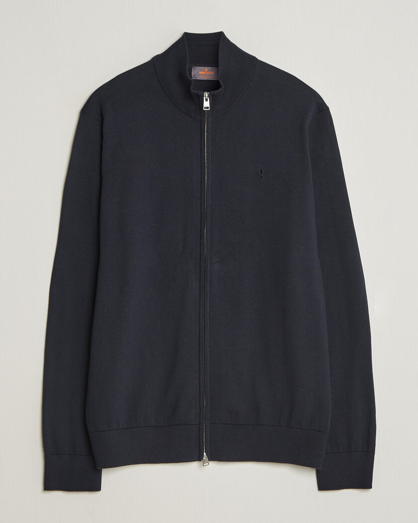 Morris Riley Zip Cardigan Navy – Blau